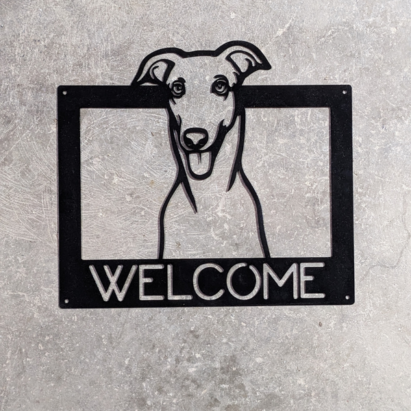 Greyhound Dog Portrait Signs