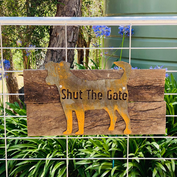 Jack Russell Terrier Shut the Gate Dog Sign