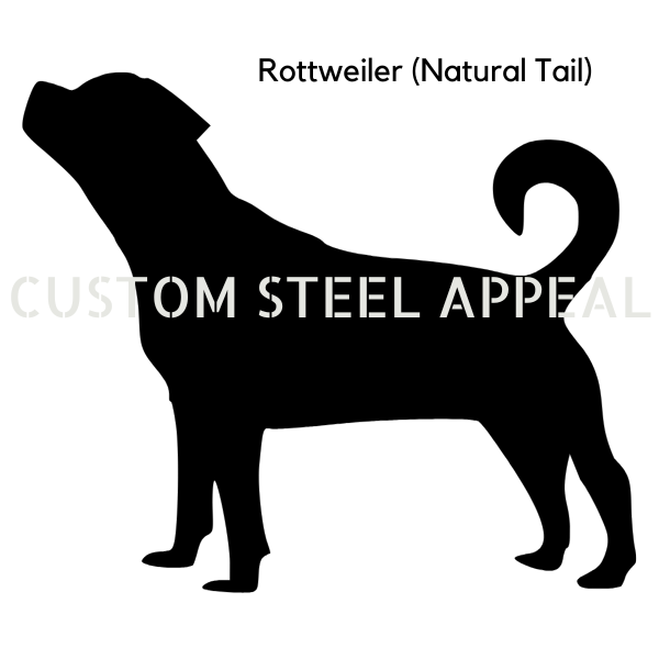 Rottweiler (Natural Tail) Pet Dog Memorial