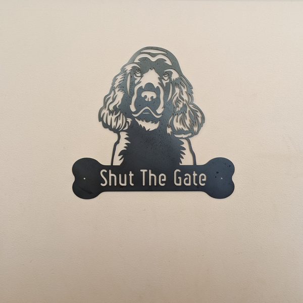 Sussex Spaniel Dog Portrait Signs