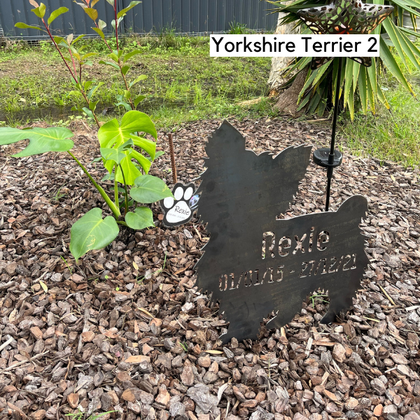 Yorkshire Terrier 2 Pet Dog Memorial